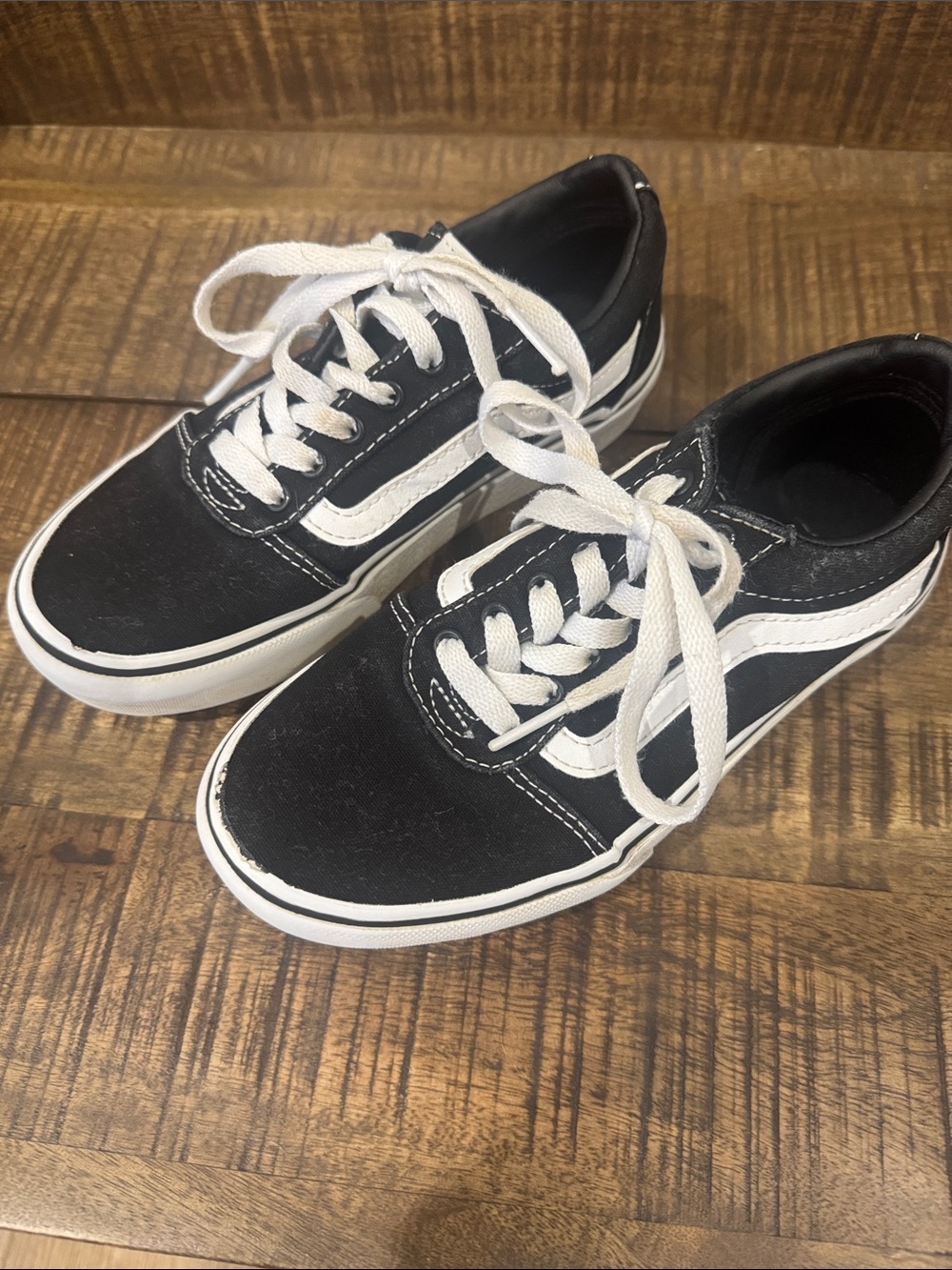 Classic Black & White Platform Vans